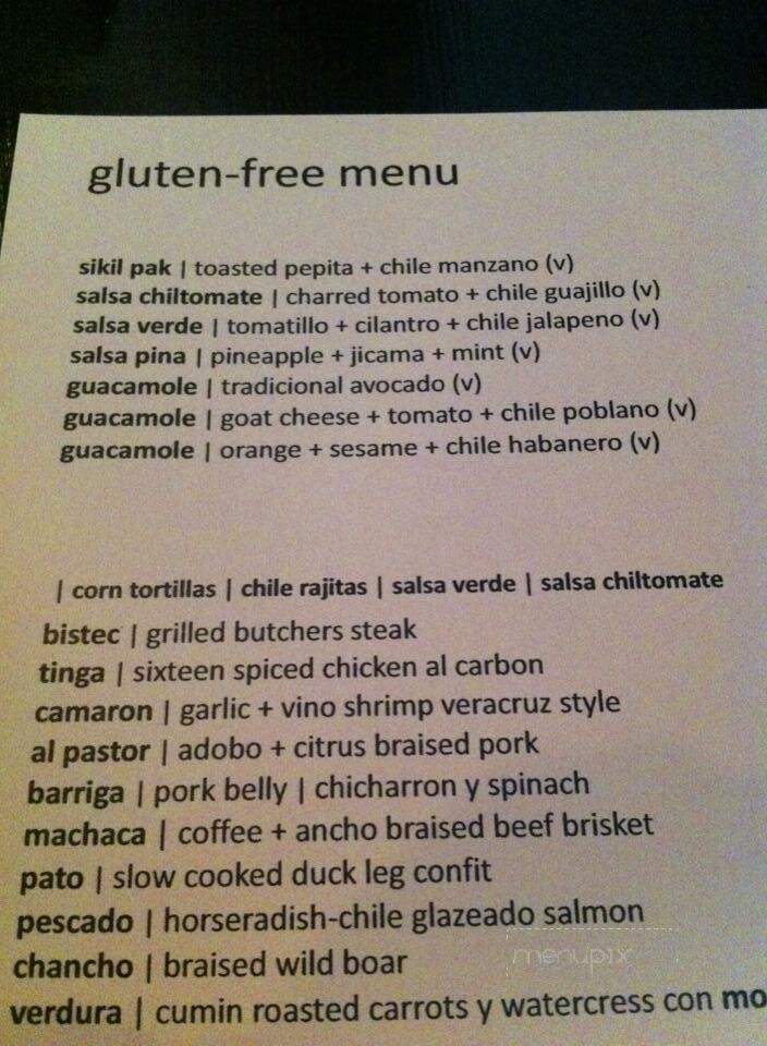 Anna in the Raw - Cleveland, OH menu_pic