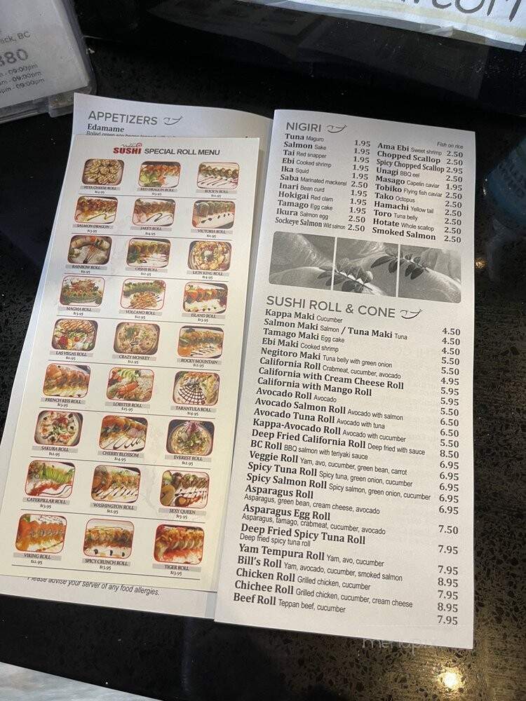 Vedder Sushi - Chilliwack, BC menu_pic