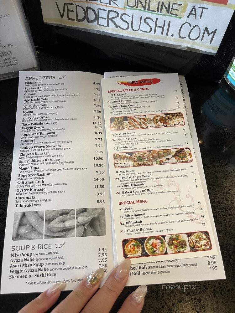Vedder Sushi - Chilliwack, BC menu_pic