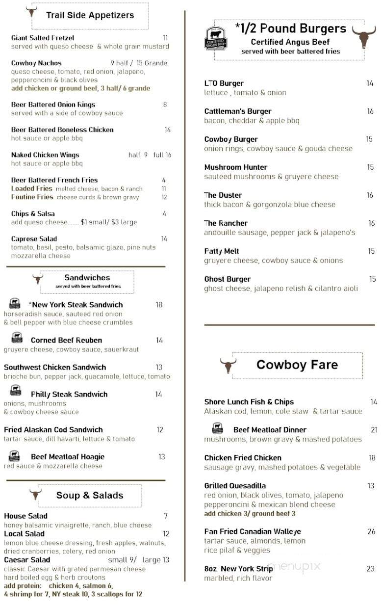 The Local American Saloon - Belgrade, MT menu_pic