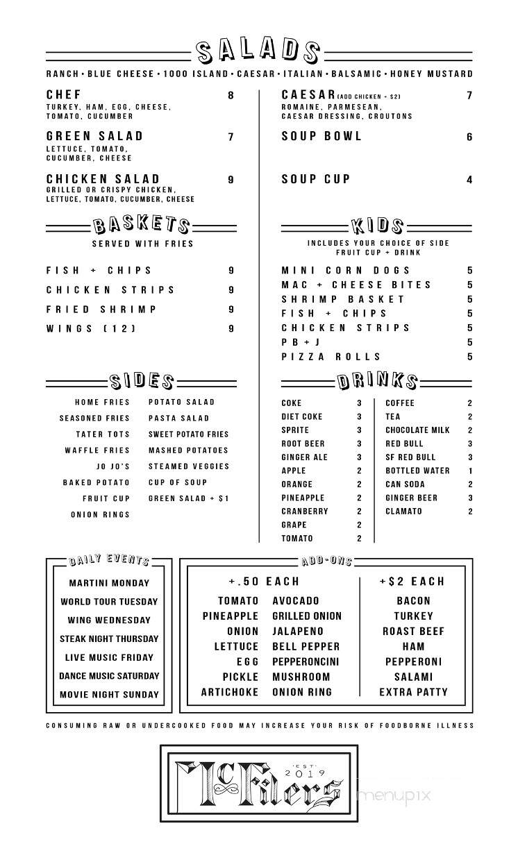 McFilers - Chehalis, WA menu_pic