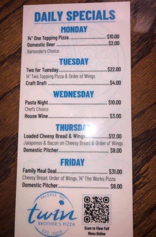 Twin Brothers Pizza - Valdese, NC