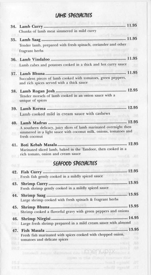 Star of India - Wilmington, DE menu_pic