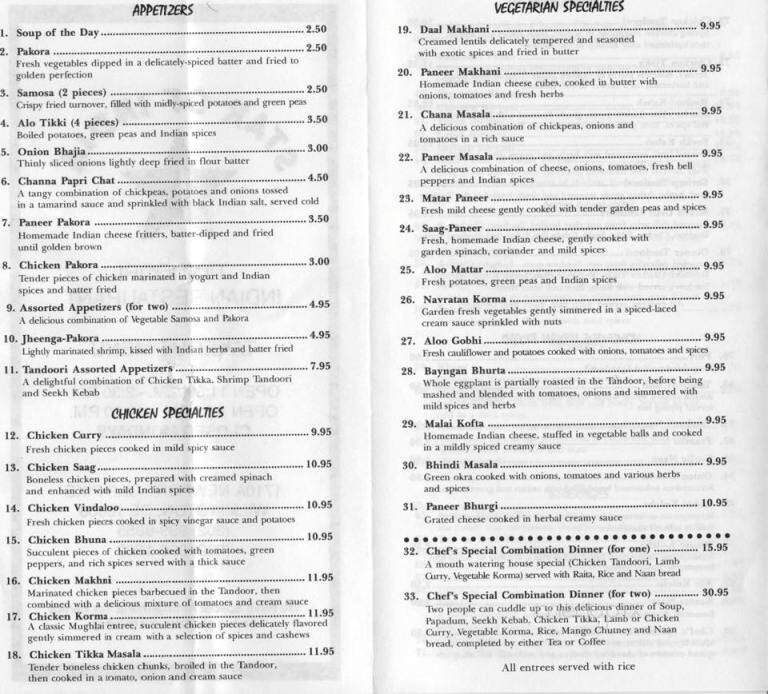 Star of India - Wilmington, DE menu_pic