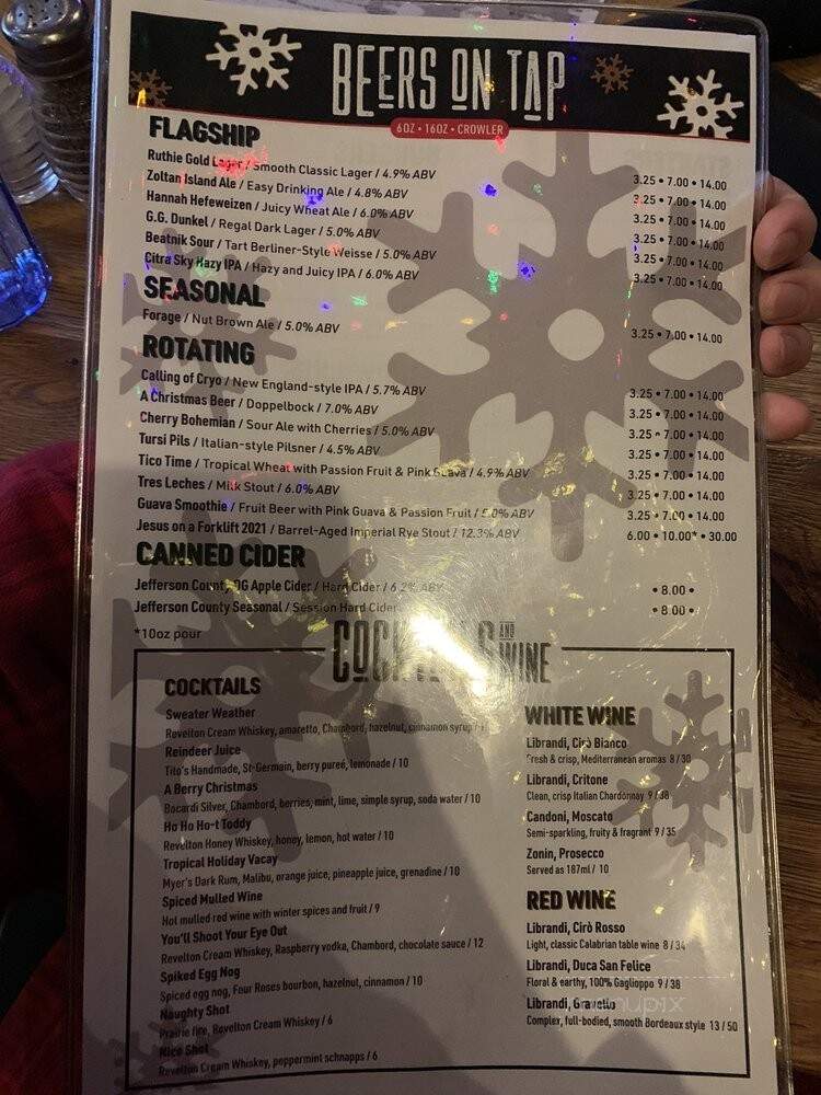 Exile Brewing Co. - Des Moines, IA menu_pic