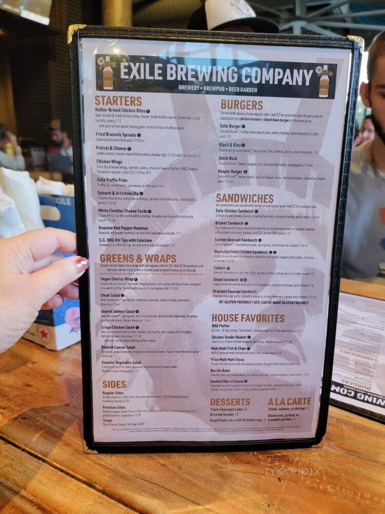 Exile Brewing Co. - Des Moines, IA menu_pic