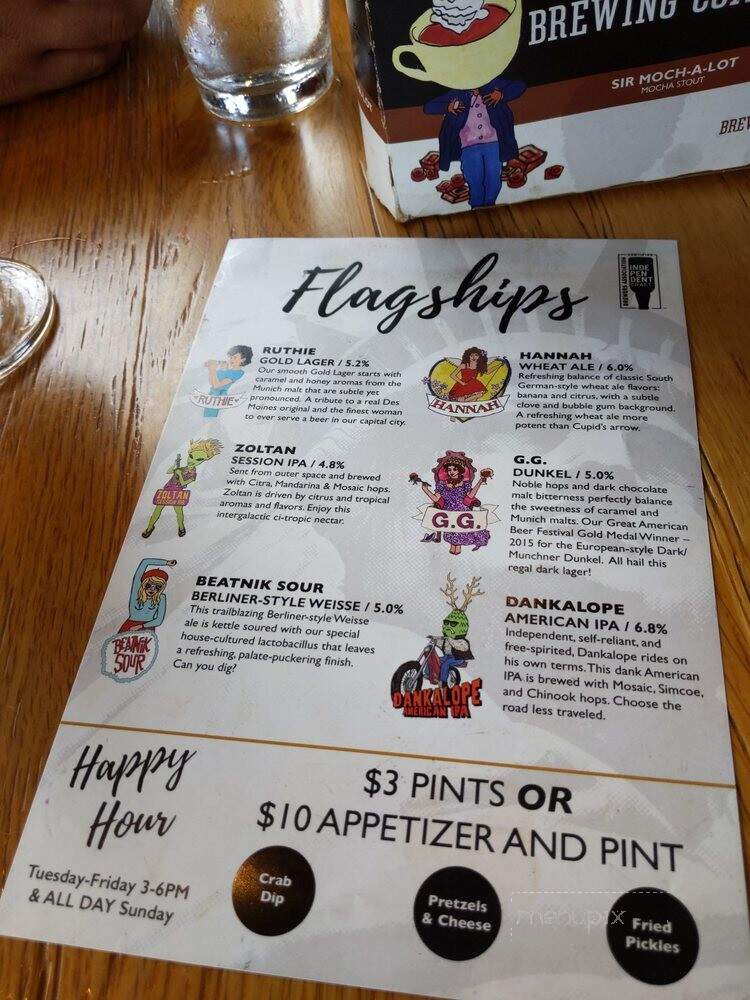 Exile Brewing Co. - Des Moines, IA menu_pic
