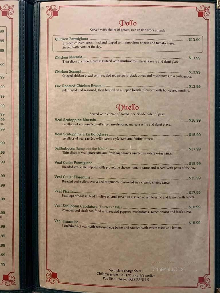 Chiodos Ferro Cucina - Warren, PA menu_pic