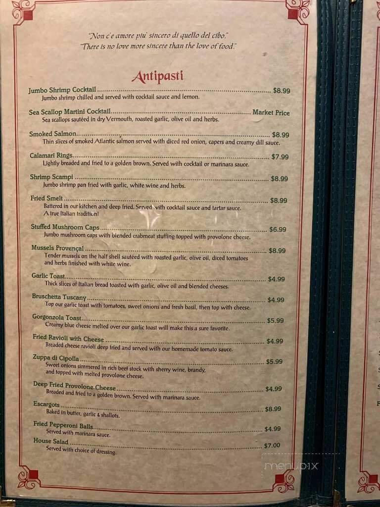 Chiodos Ferro Cucina - Warren, PA menu_pic