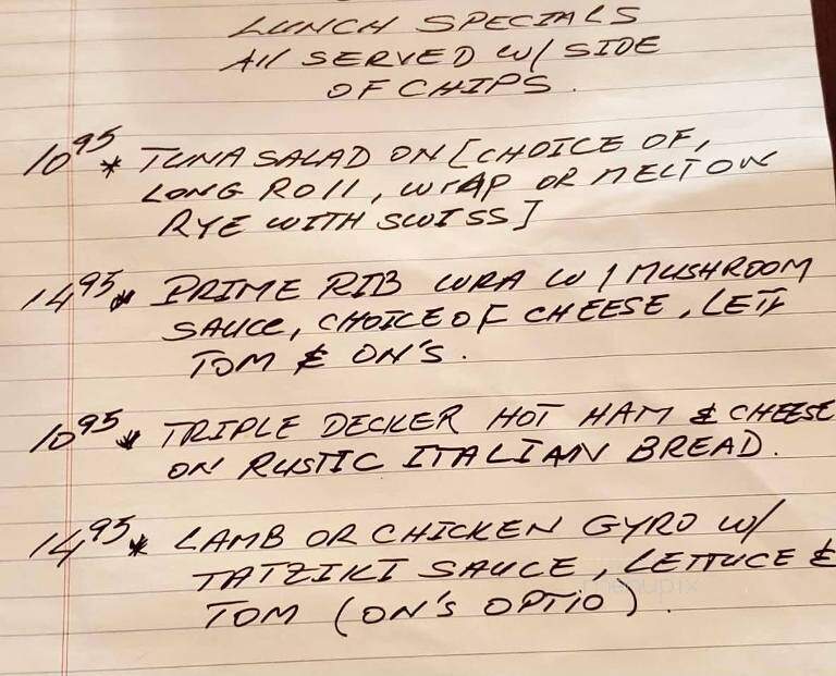 Tohickon Food & Drink - Ottsville, PA menu_pic