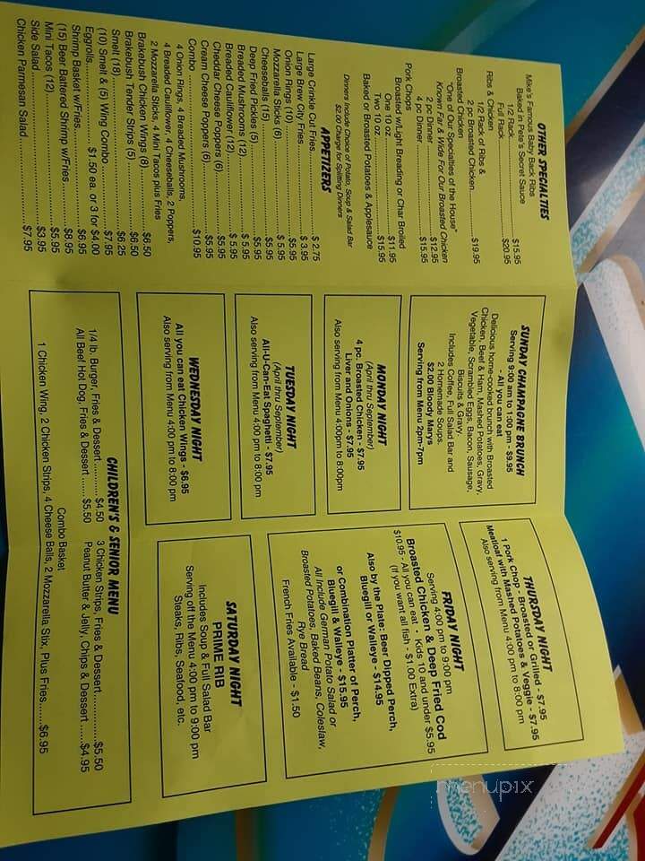 Good Old Days - Montello, WI menu_pic