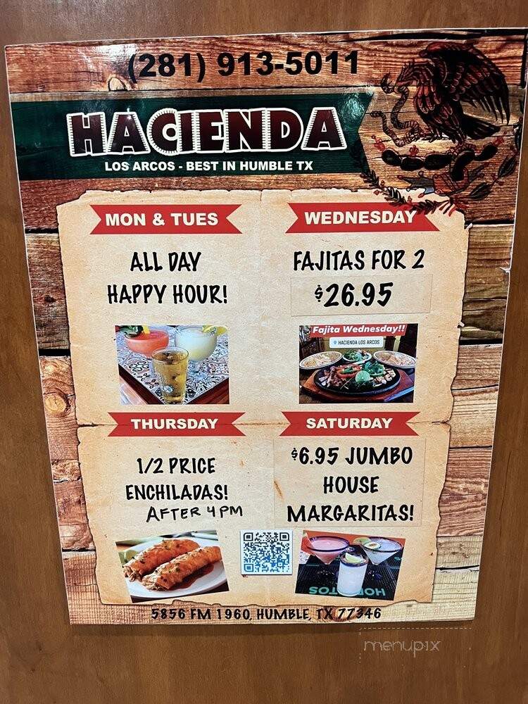 Hacienda Los Arcos Mexican Grill and Bar - Humble, TX menu_pic