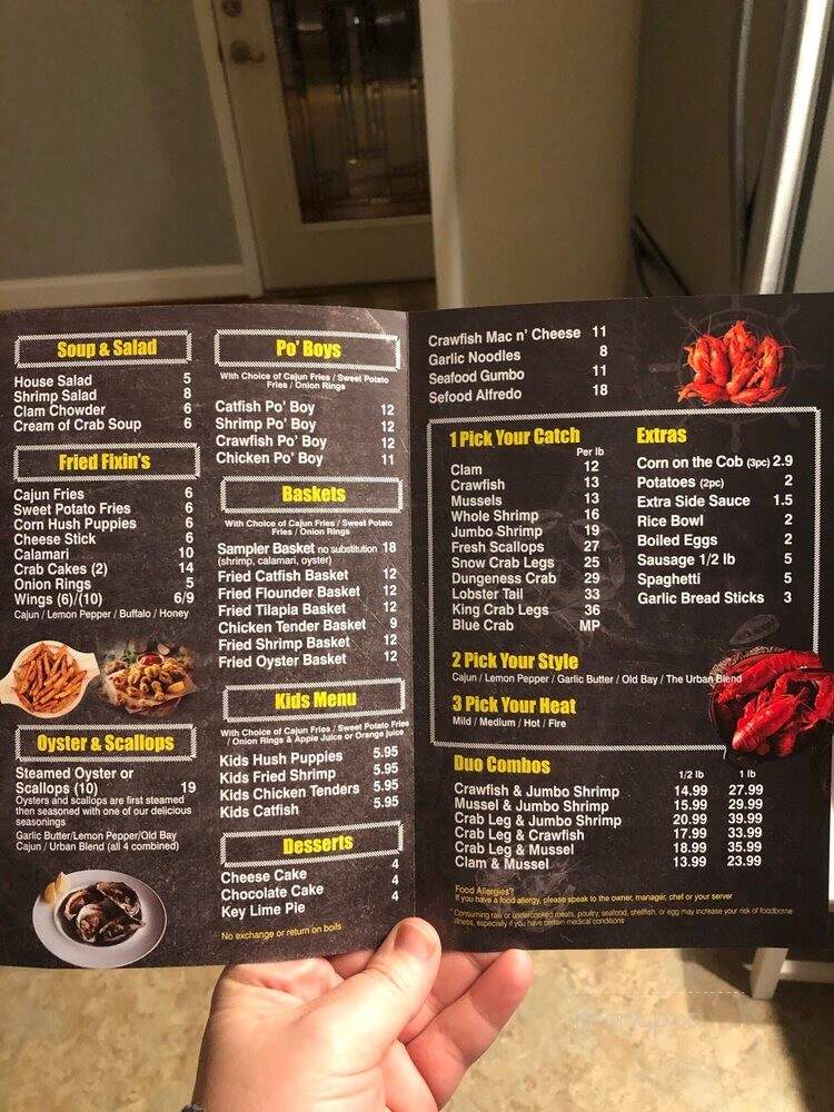 Urban Crab Shack - Parkville, MD menu_pic