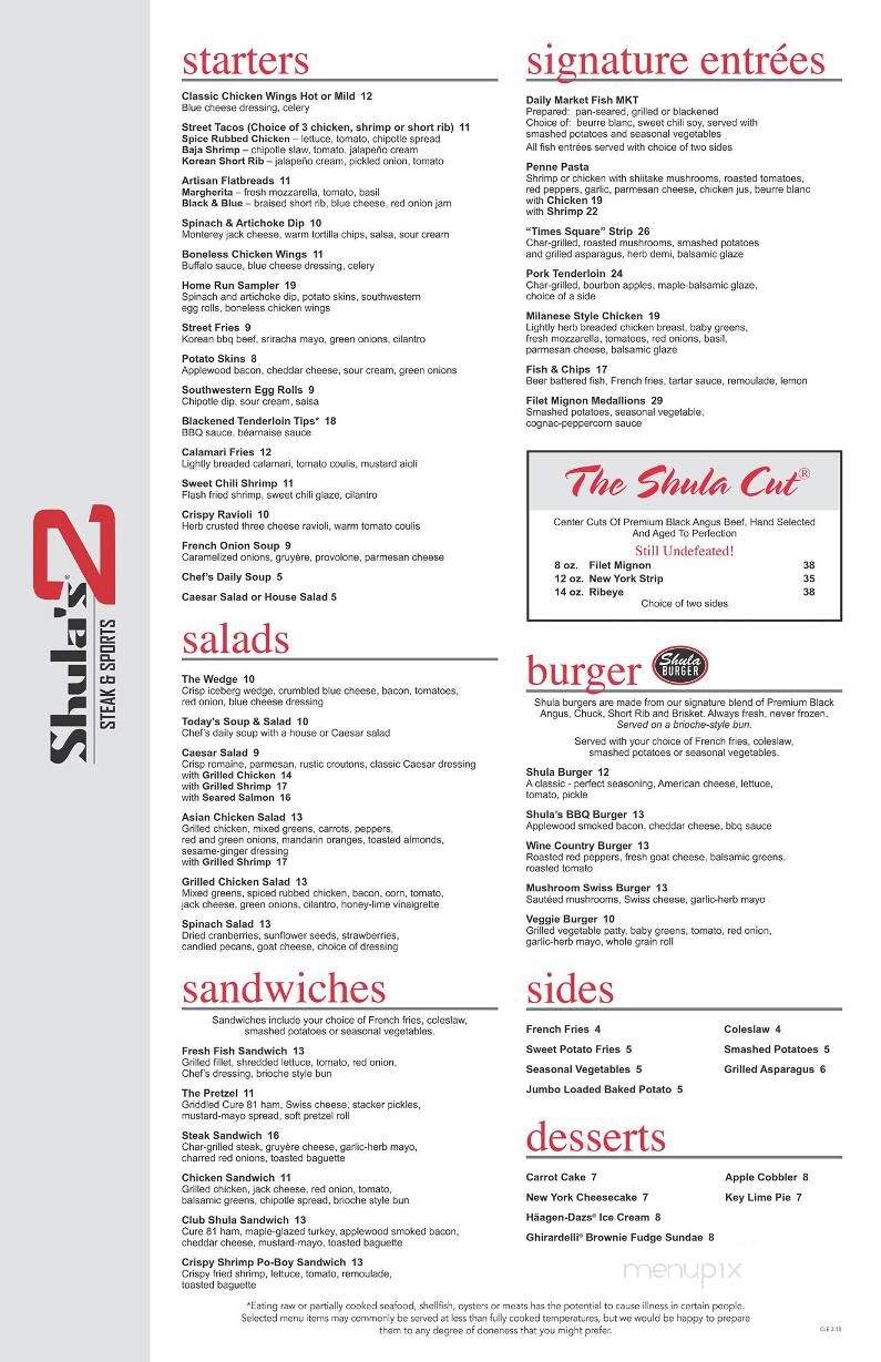 Shula's 2 - Independence, OH menu_pic