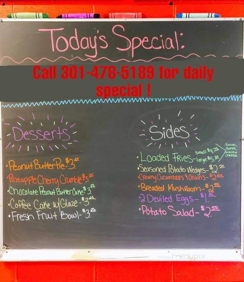 Schoolhouse Kitchen - Oldtown, MD menu_pic