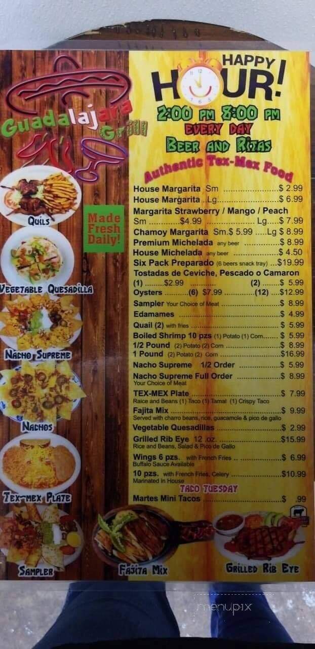 Guadalajara Grill - Lake Jackson, TX menu_pic