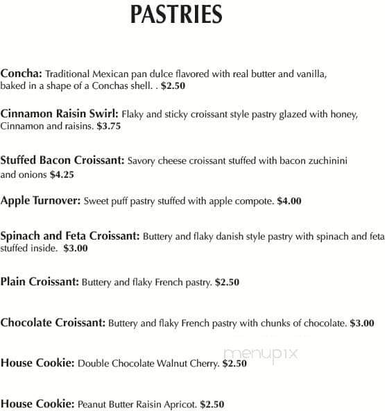 Cafe Frida Gallery - Santa Rosa, CA menu_pic