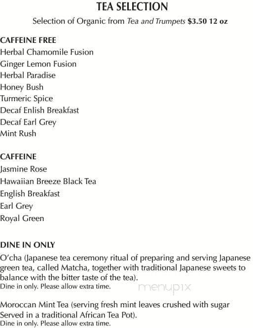 Cafe Frida Gallery - Santa Rosa, CA menu_pic