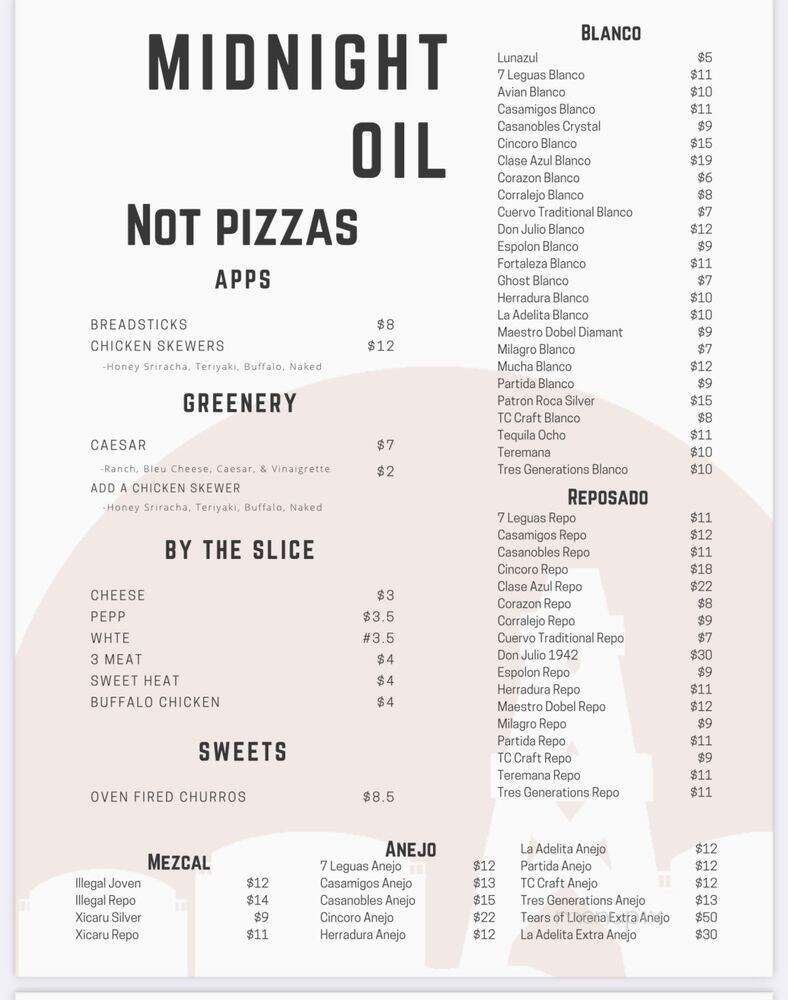 Midnight Oil - Nashville, TN menu_pic