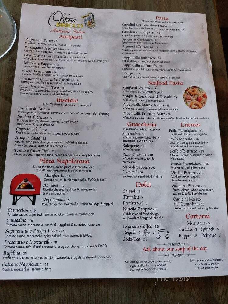 Osteria Bricco - Seminole, FL menu_pic