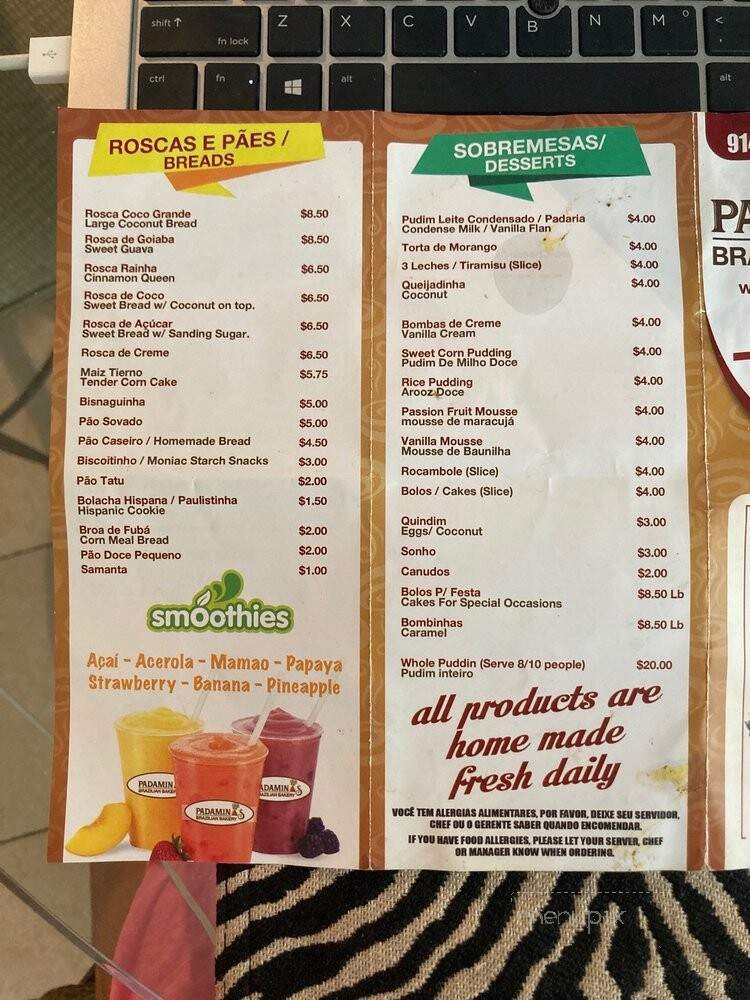 Padamina's Brazilian Bakery - Mount Vernon, NY menu_pic