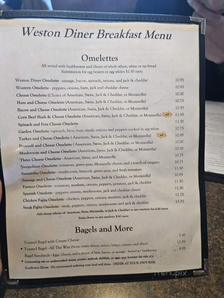 Weston Diner - Davie, FL menu_pic