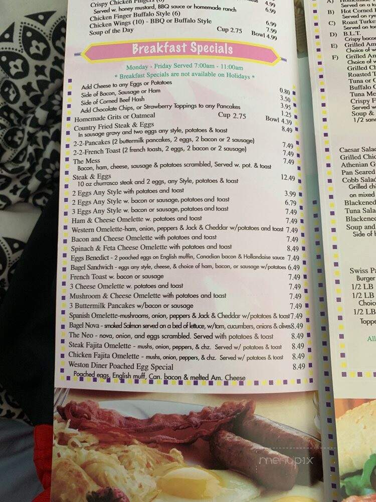 Weston Diner - Davie, FL menu_pic