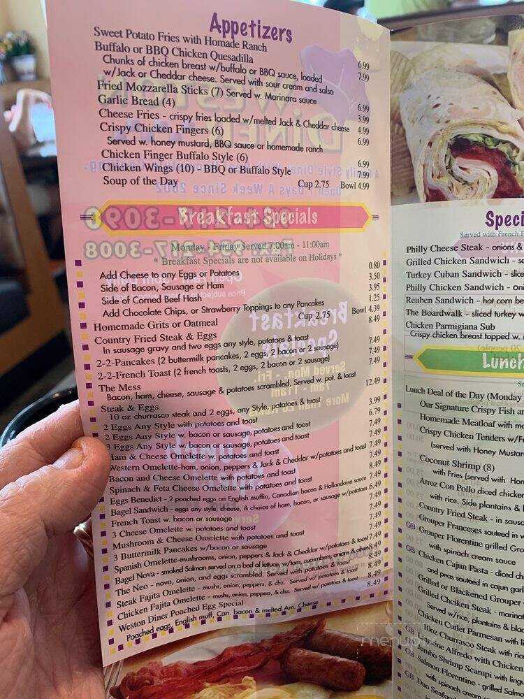 Weston Diner - Davie, FL menu_pic