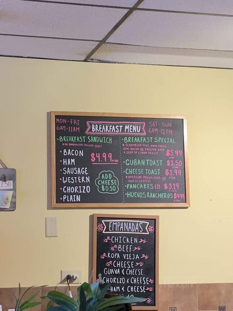 La Cubanita Cafe - Brandon, FL menu_pic