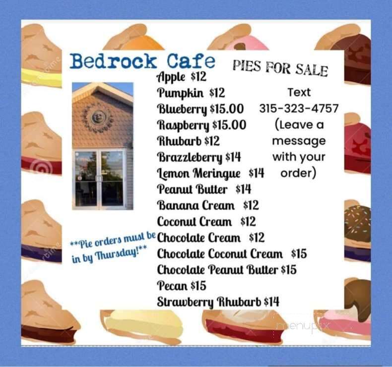 Bedrock The Cafe - Ogdensburg, NY menu_pic