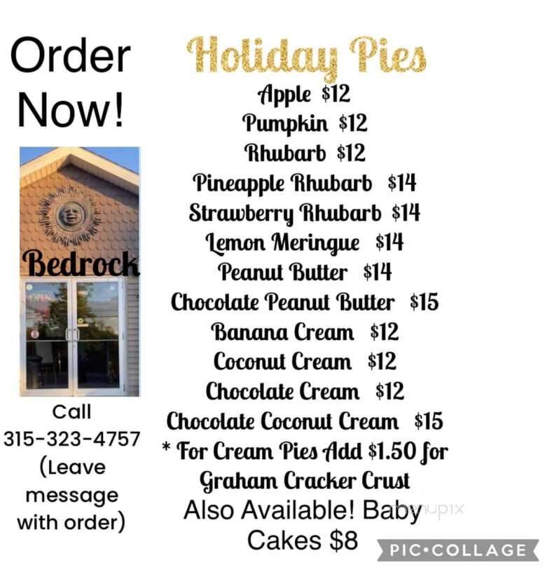 Bedrock The Cafe - Ogdensburg, NY menu_pic