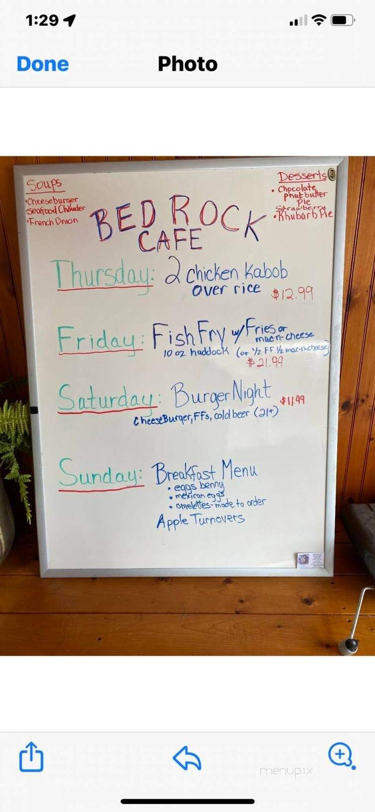 Bedrock The Cafe - Ogdensburg, NY menu_pic