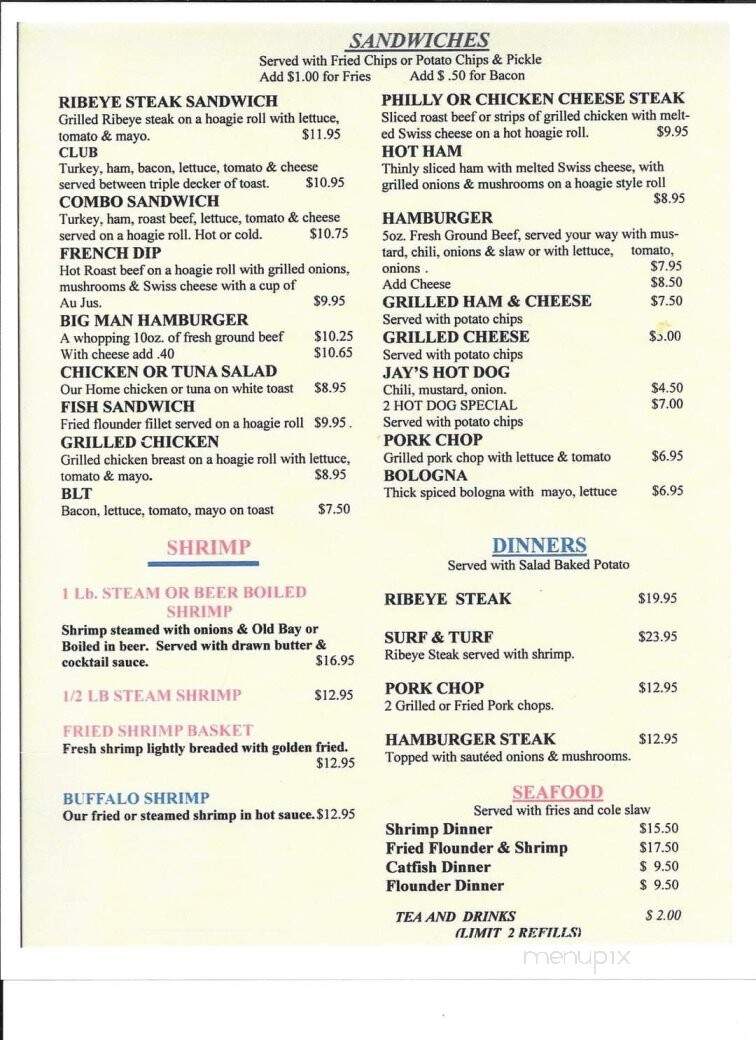 Jay's Of Little River - Little River, SC menu_pic