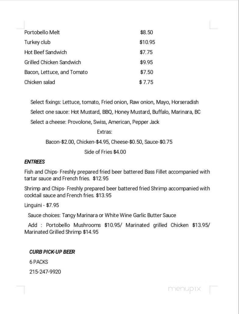McMenamin's Tavern - Philadelphia, PA menu_pic