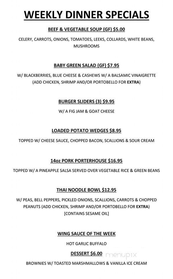 McMenamin's Tavern - Philadelphia, PA menu_pic