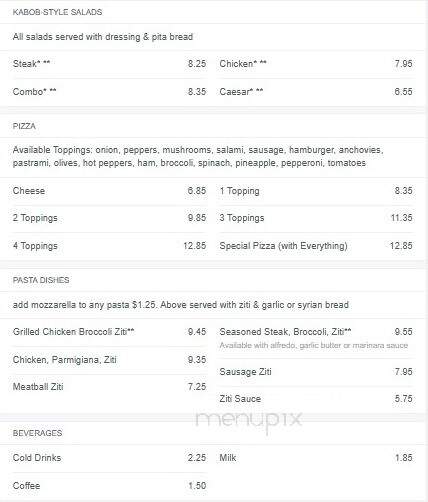 Giovannis Roast Beef & Pizza - Londonderry, NH menu_pic