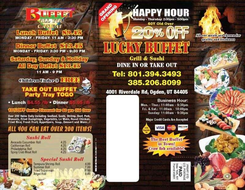 Lucky Buffet - Ogden, UT menu_pic