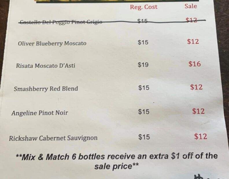 For Pete's Sake - Arkansaw, WI menu_pic