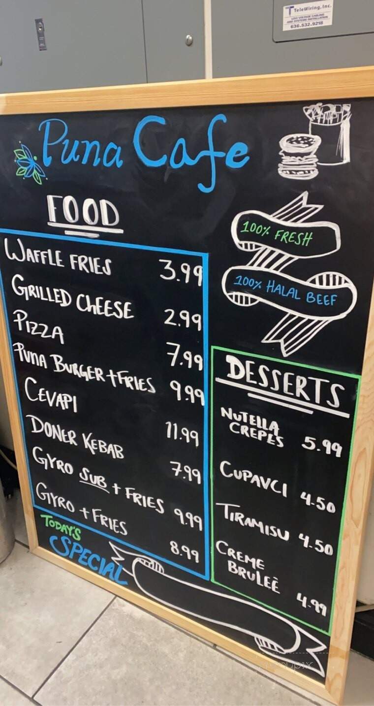 Puna Cafe - Arnold, MO menu_pic