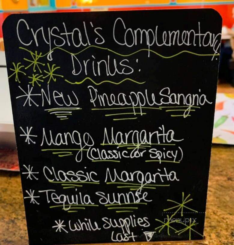 Crystal's - Brodheadsville, PA menu_pic