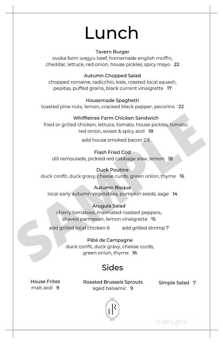 Red House Tavern - Haymarket, VA menu_pic