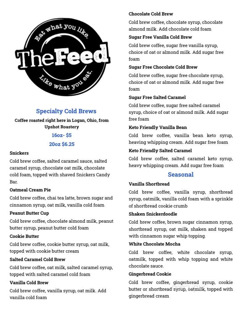 TheFeed - Logan, OH menu_pic