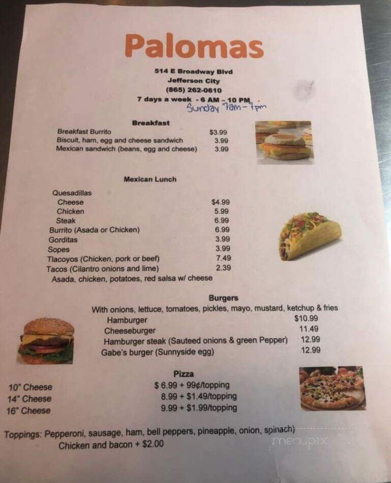 Palomas Bakery and Restaurant - Jefferson City, TN