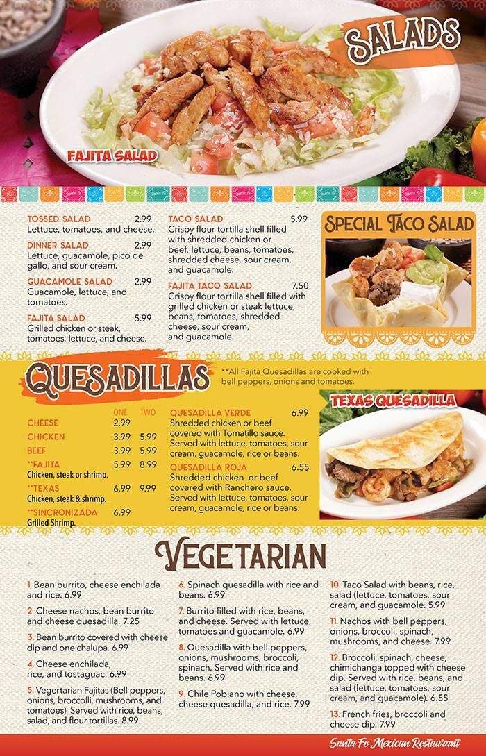 Santa Fe Mexican Restaurant of Tallapoosa - Tallapoosa, GA menu_pic