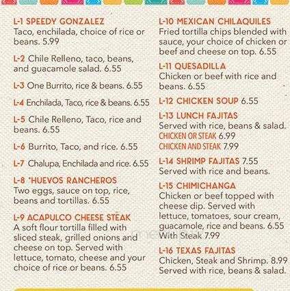 Santa Fe Mexican Restaurant of Tallapoosa - Tallapoosa, GA menu_pic