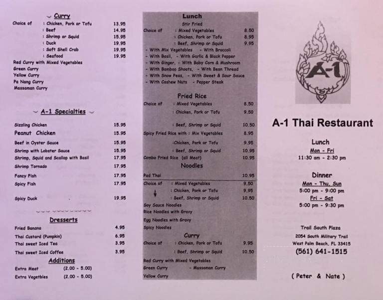 A-1 Thai Restaurant - West Palm Beach, FL