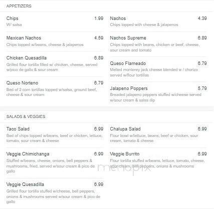El Olivo Mexican Restaurant - Winter Haven, FL menu_pic