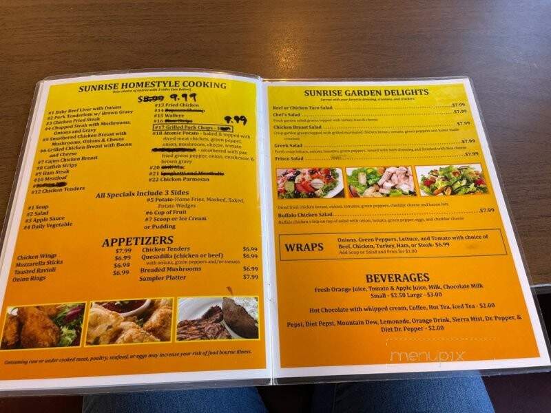 Sunrise Family Restaurant - Saint Ann, MO menu_pic