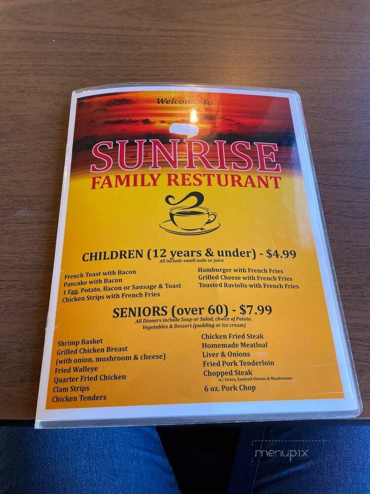 Sunrise Family Restaurant - Saint Ann, MO menu_pic