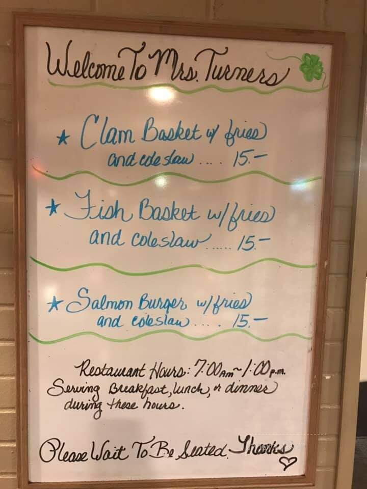 Mrs Turner's Restaurant - Puyallup, WA menu_pic